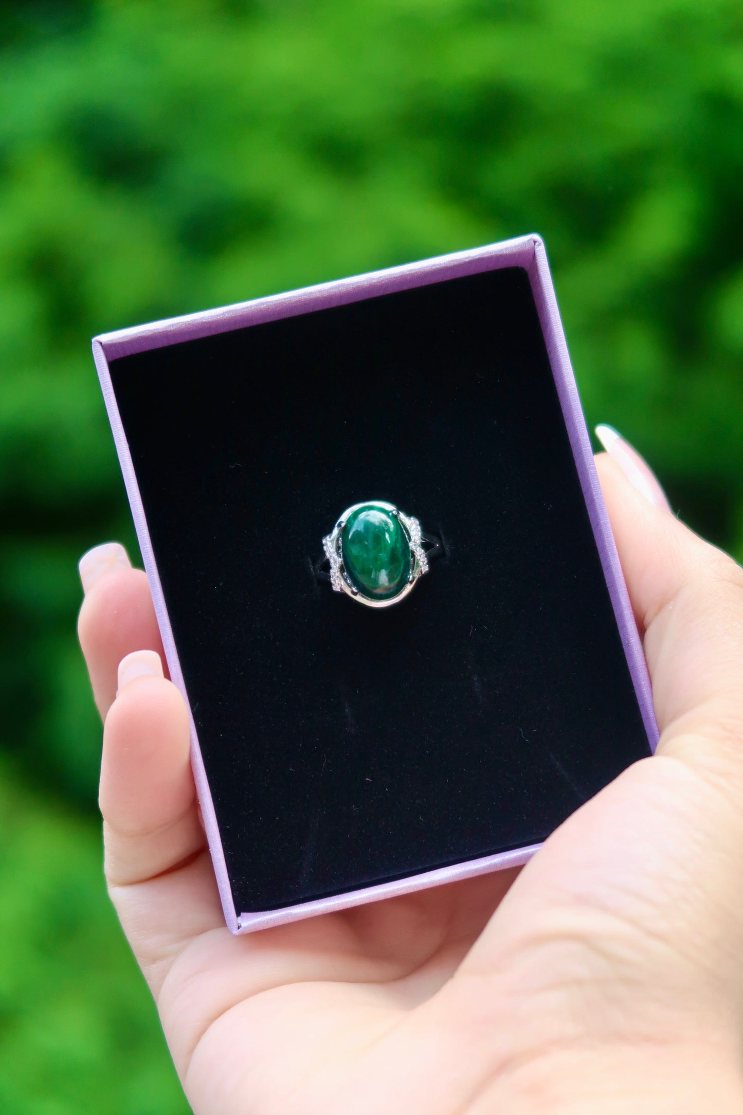 Malachite rings