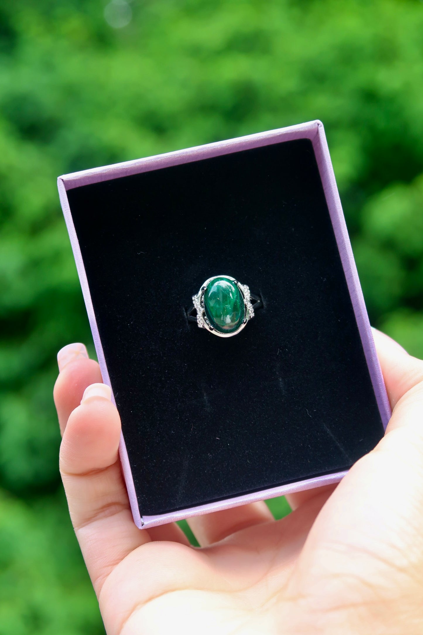 Malachite rings