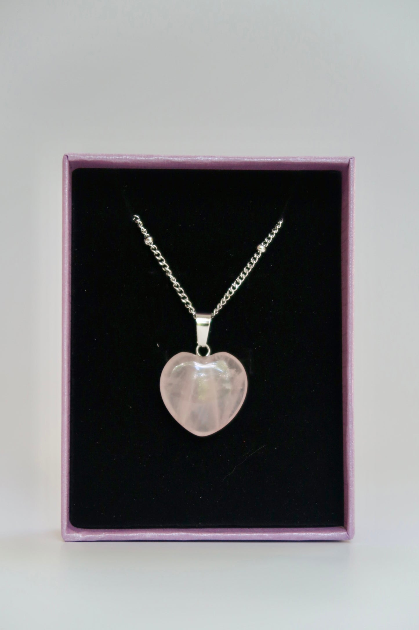 Rose quartz heart Necklace