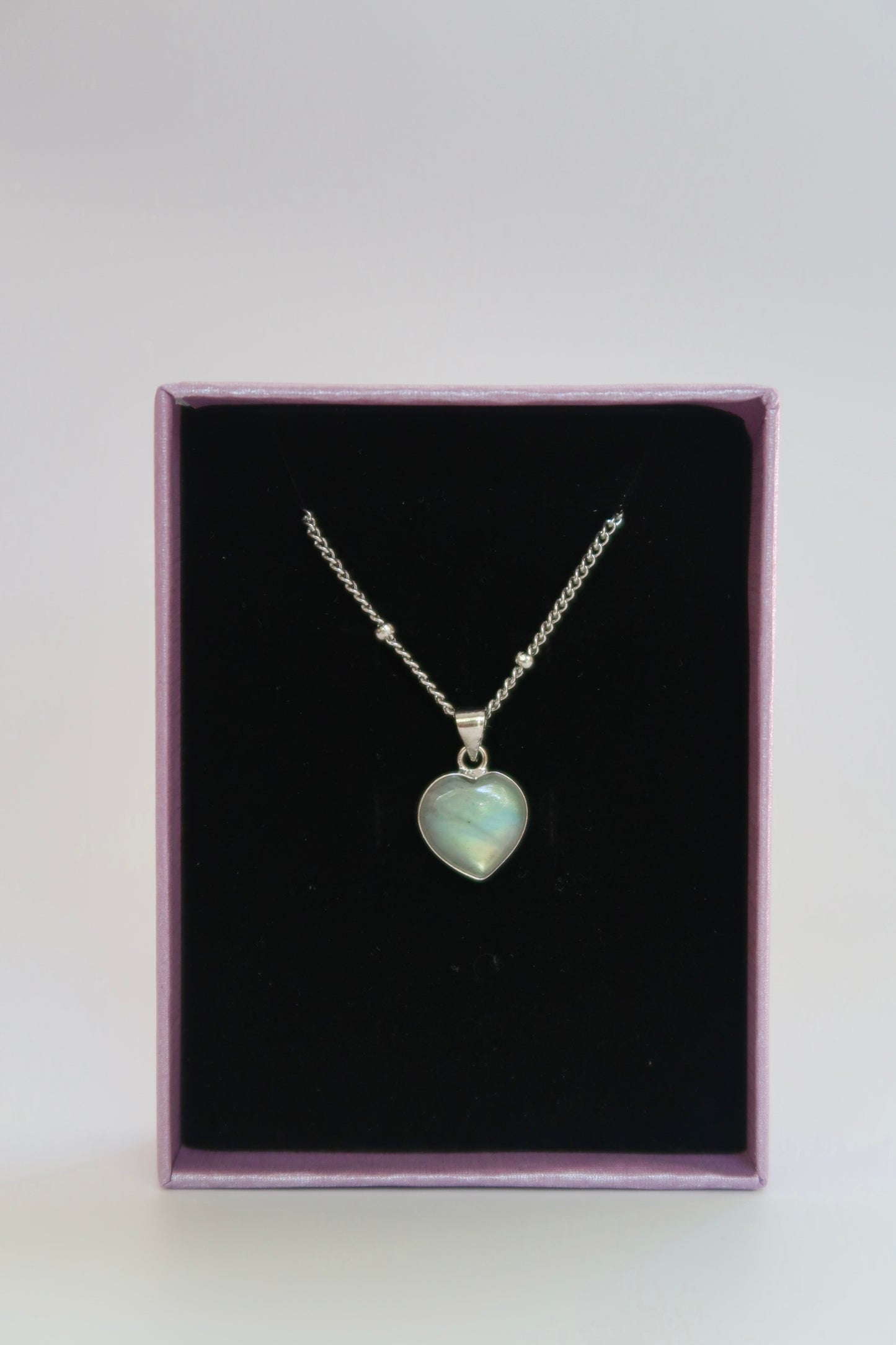 Labradorite Heart Necklace (High Quality) Style C