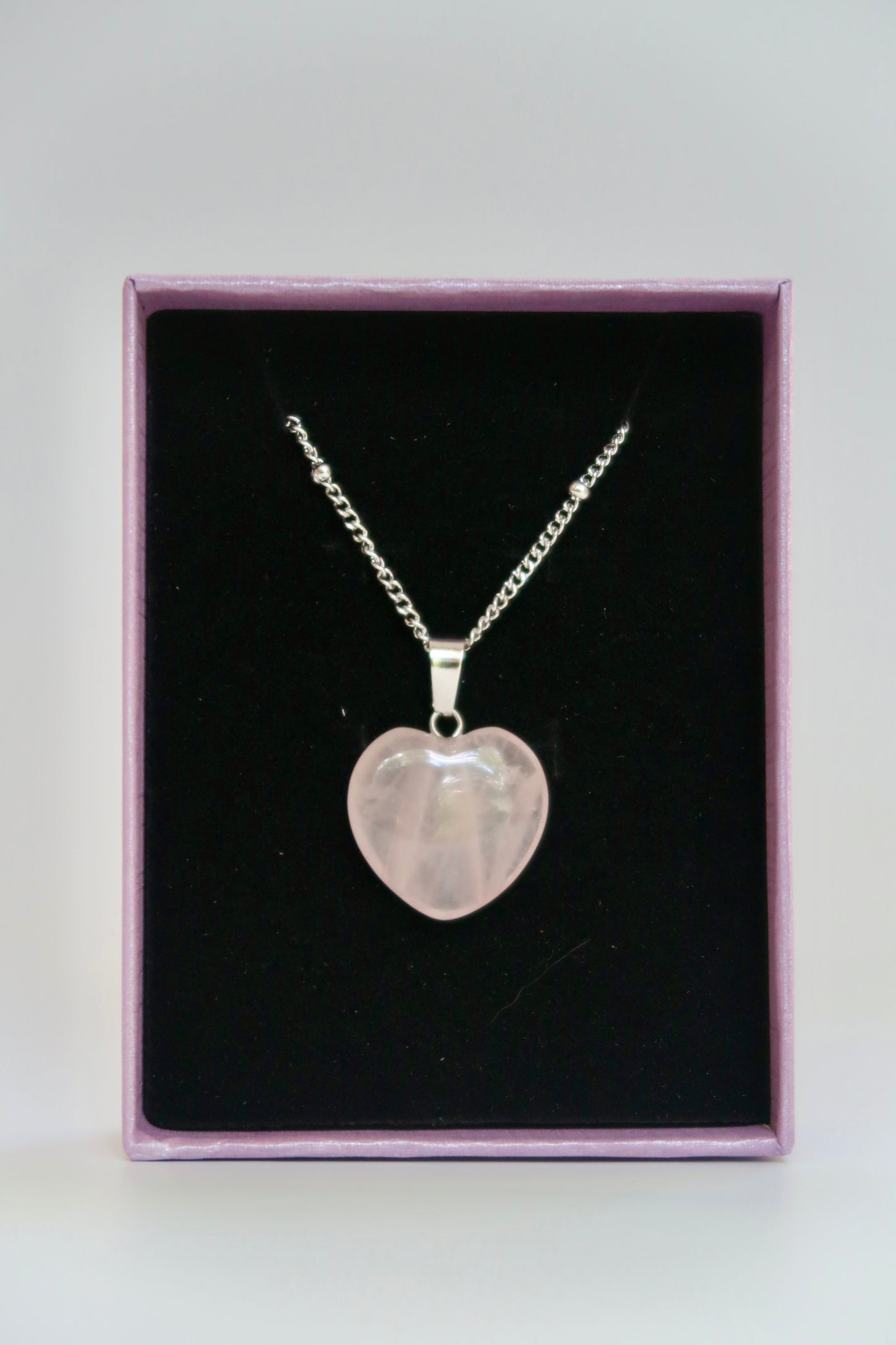 Rose quartz heart Necklace