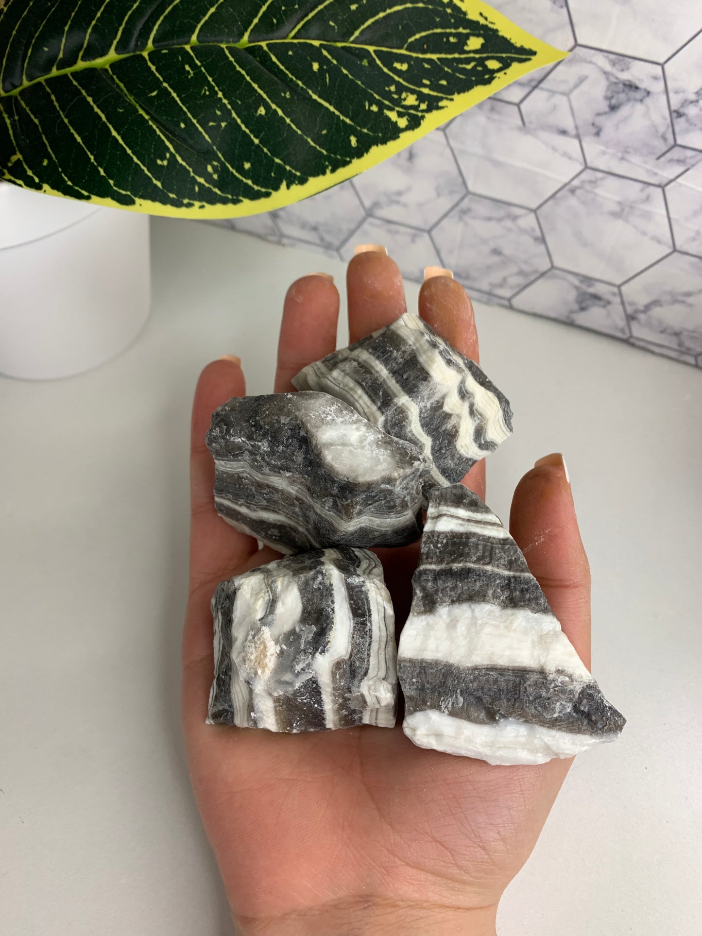 Raw Zebra calcite