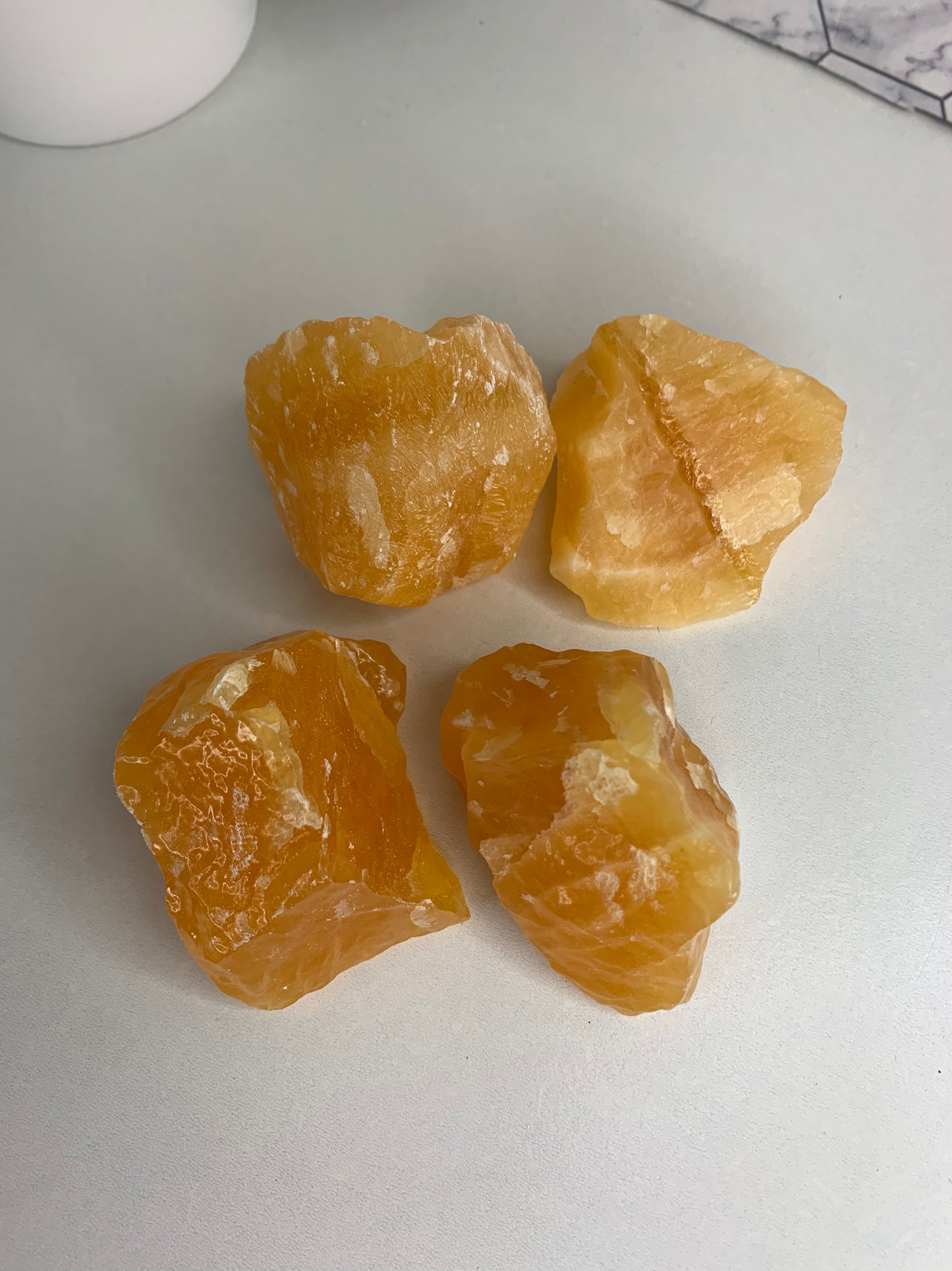 Raw orange calcite