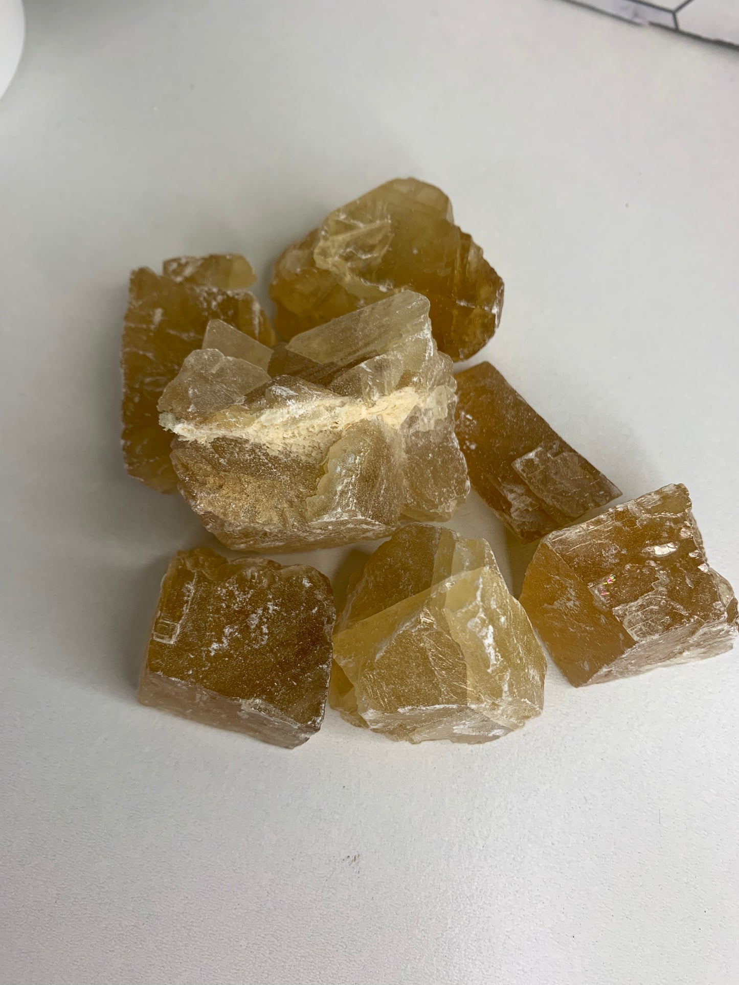 Raw honey calcite