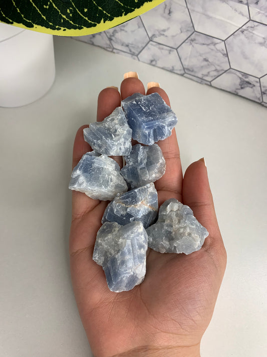 Raw Blue calcite