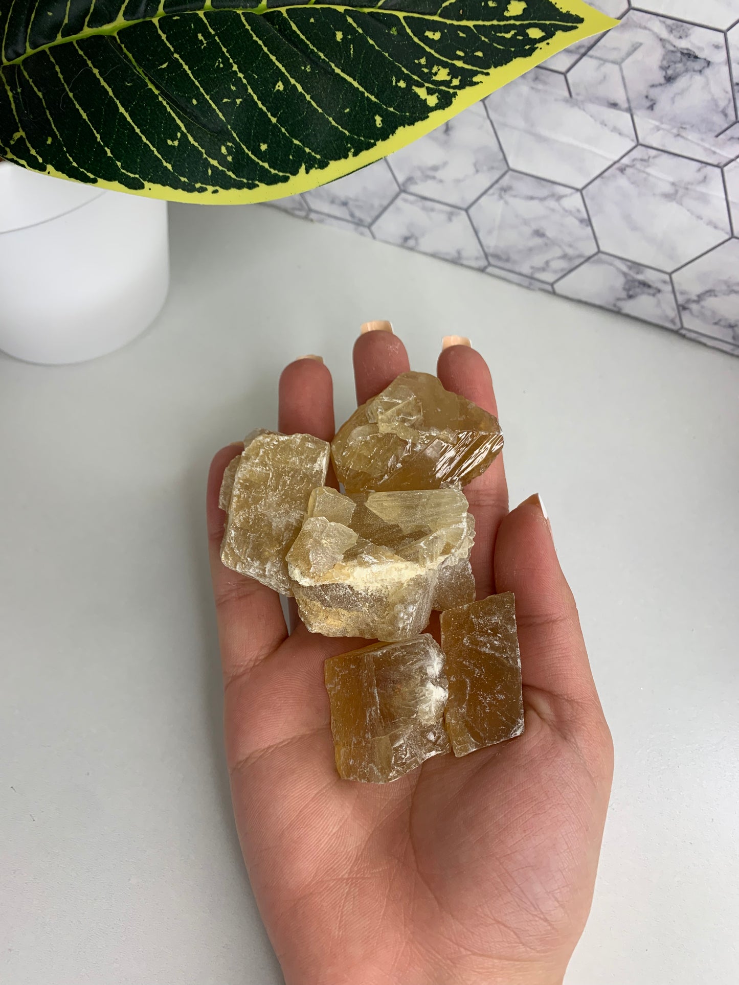 Raw honey calcite