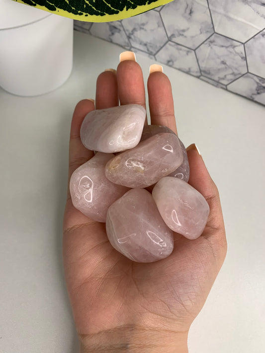 Rose quartz tumble